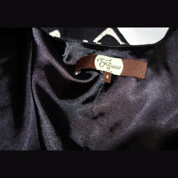 Eva Franco Black & White Sunglass Print Top - Sz 4 - Picture 5 of 5